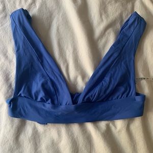 Vitamin A Blue Plunge Bikini Top